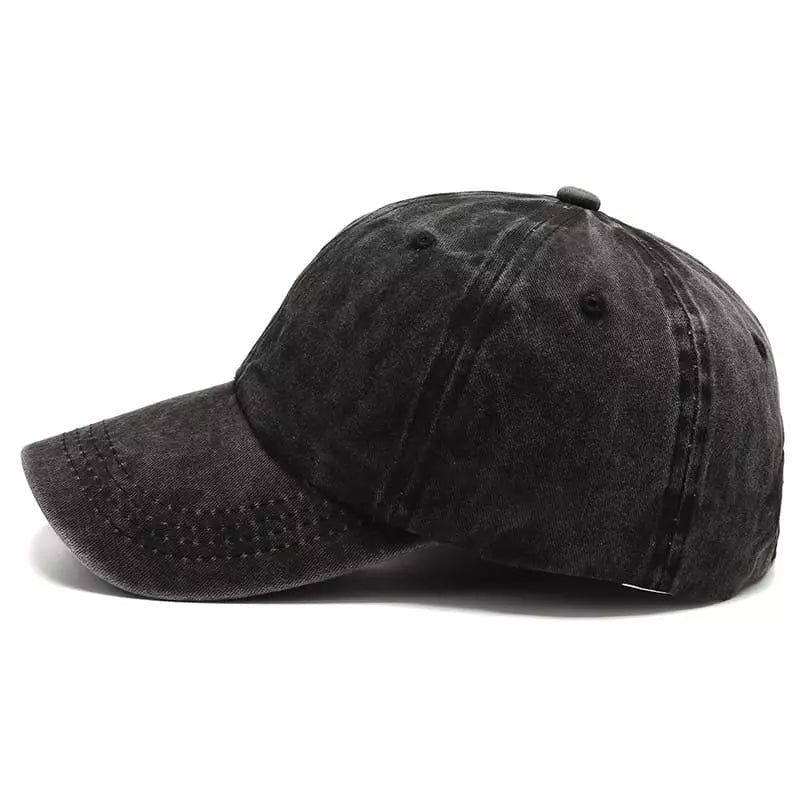 Plain Washed Cotton Baseball Cap