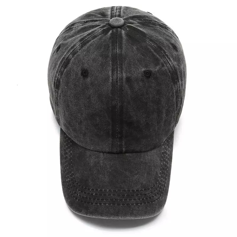 Plain Washed Cotton Baseball Cap