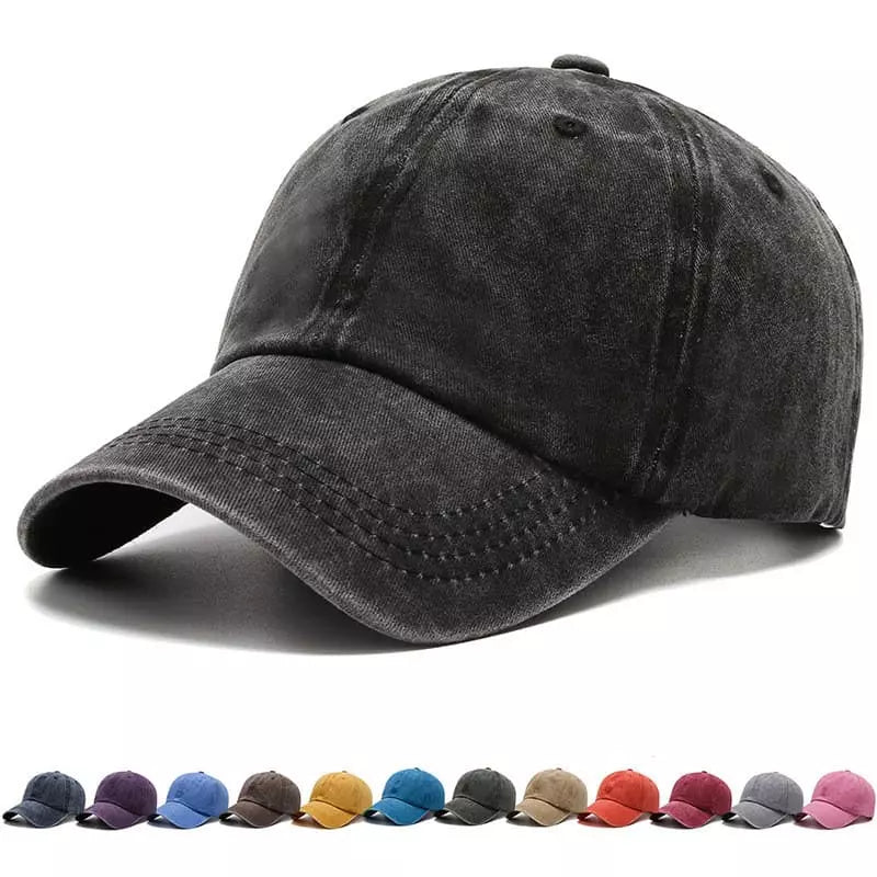 Washed cotton baseball cap