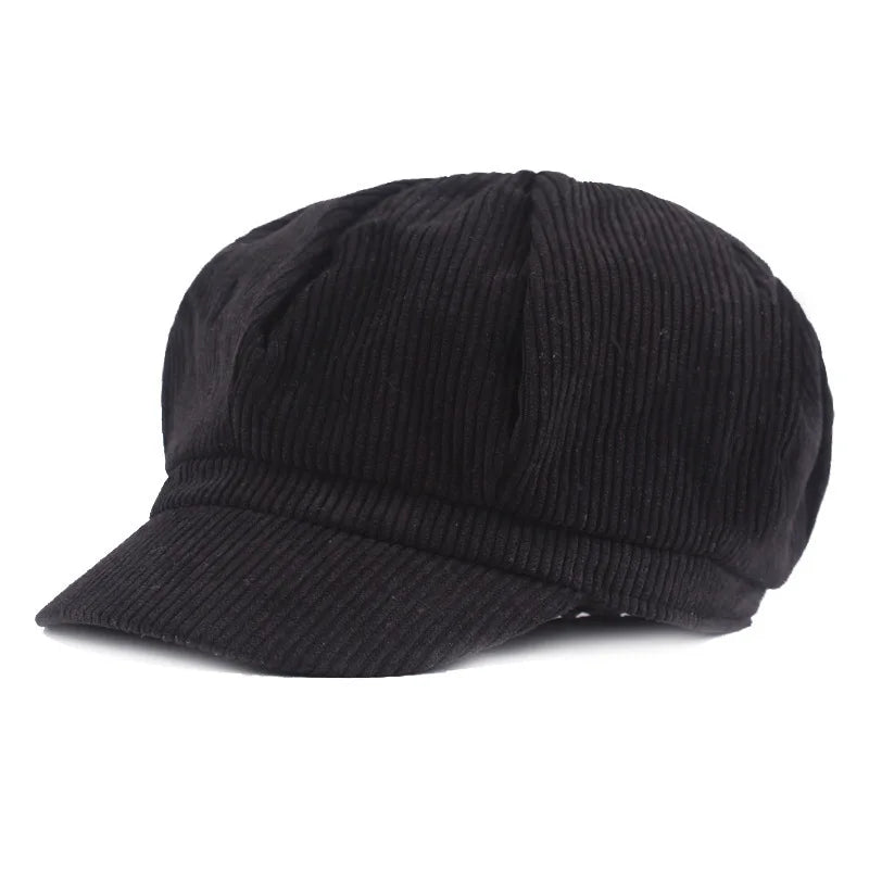 Plymouth Women Corduroy 8-Panels Newsboy Cap