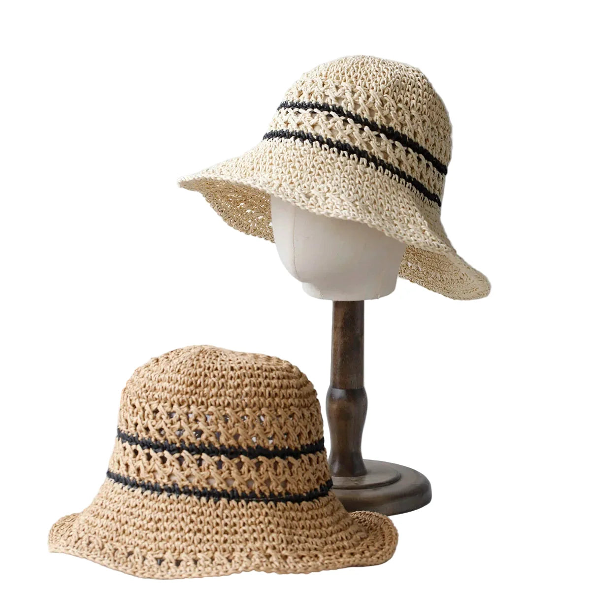Portimão Knitted Straw Crochet Hat