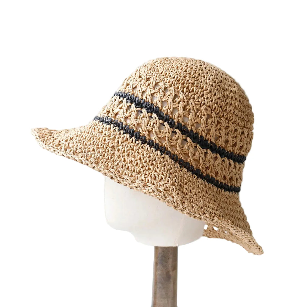 Portimão Knitted Straw Crochet Hat