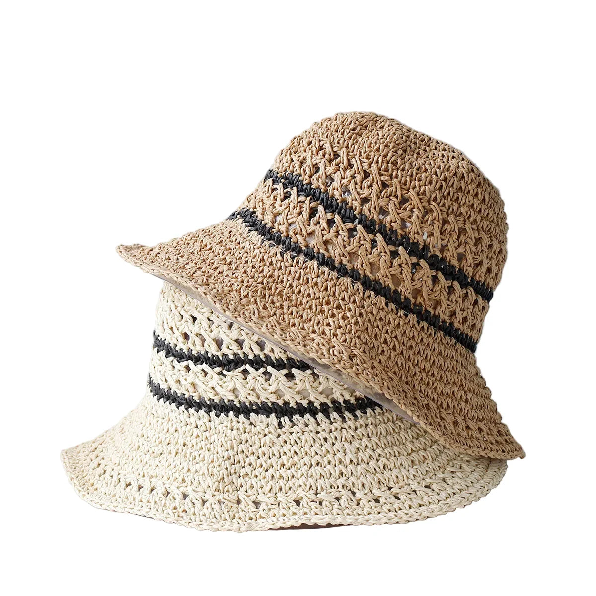 Portimão Knitted Straw Crochet Hat