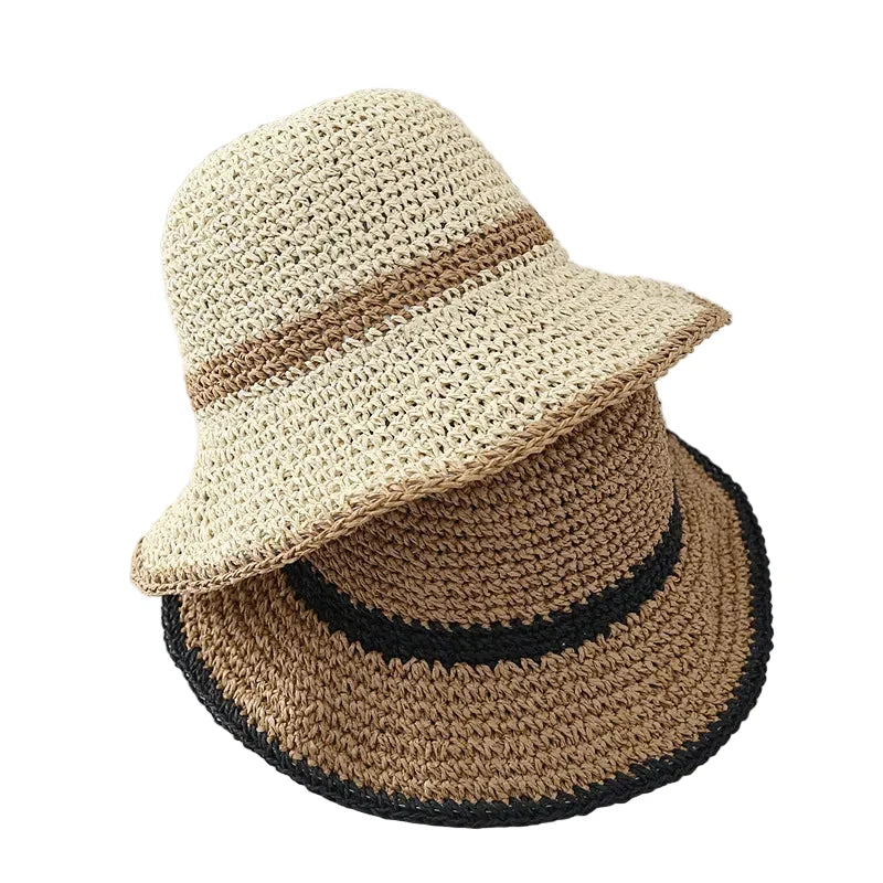 Porto Summer Women Handcrafted Straw Bucket Hat