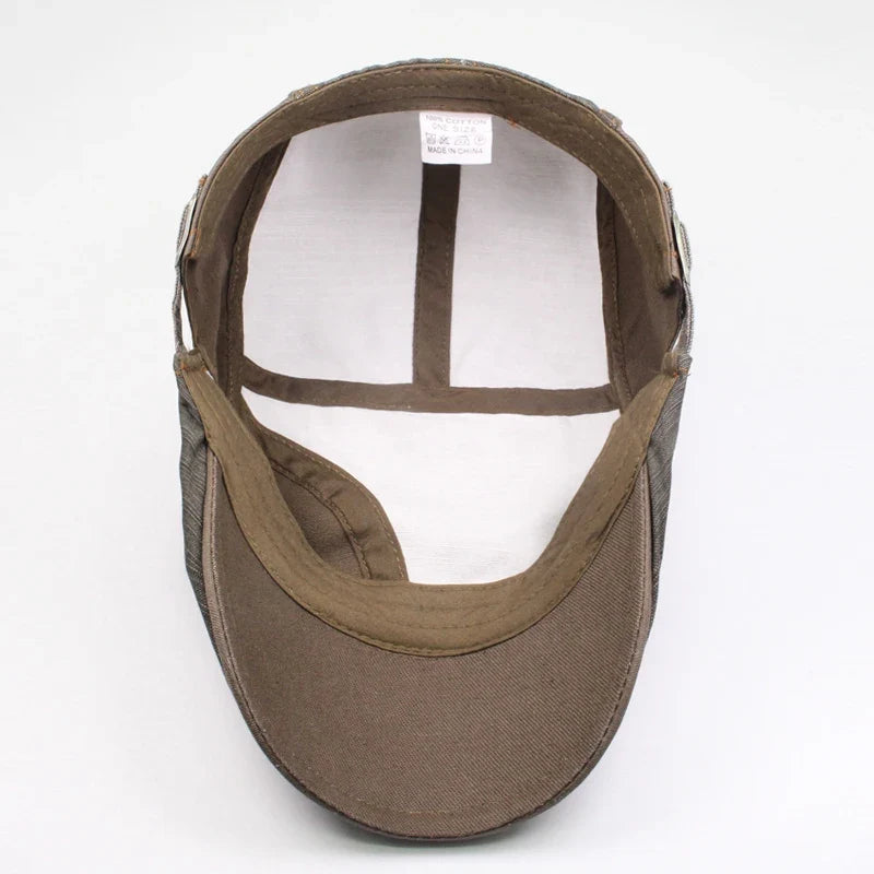 Portsmouth Retro Patchwork Cotton Flat Cap