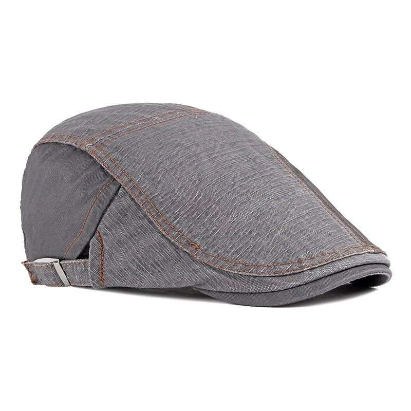 Portsmouth Retro Patchwork Cotton Flat Cap