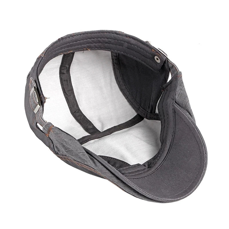 Portsmouth Retro Patchwork Cotton Flat Cap