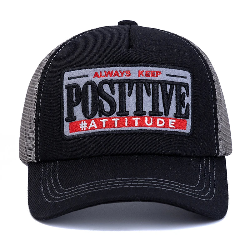 Positive Attitude Cotton Trucker Cap
