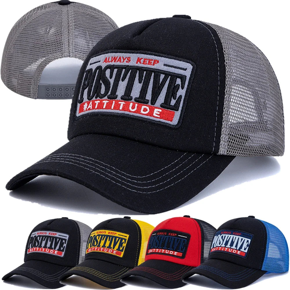 Positive Attitude Cotton Trucker Cap