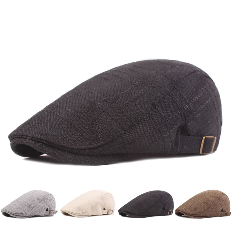 Preston Plaid Cotton Flat Cap