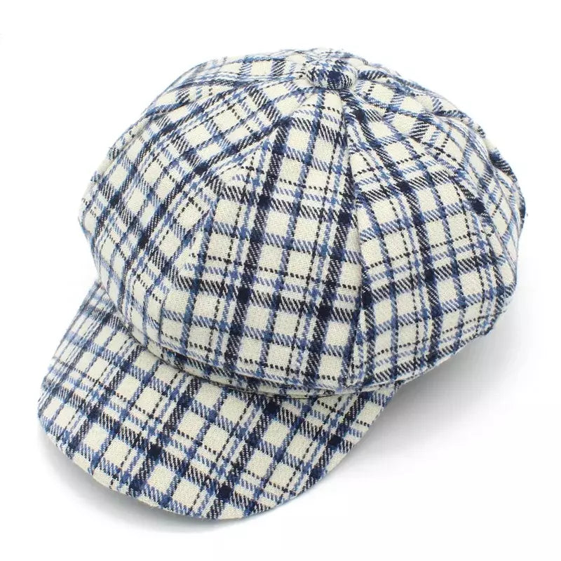 Quincey Tartan Wool Newsboy Cap