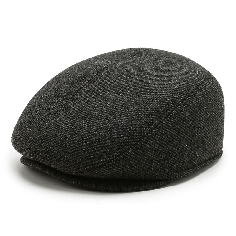 RQL Earflaps Wool Flat Cap