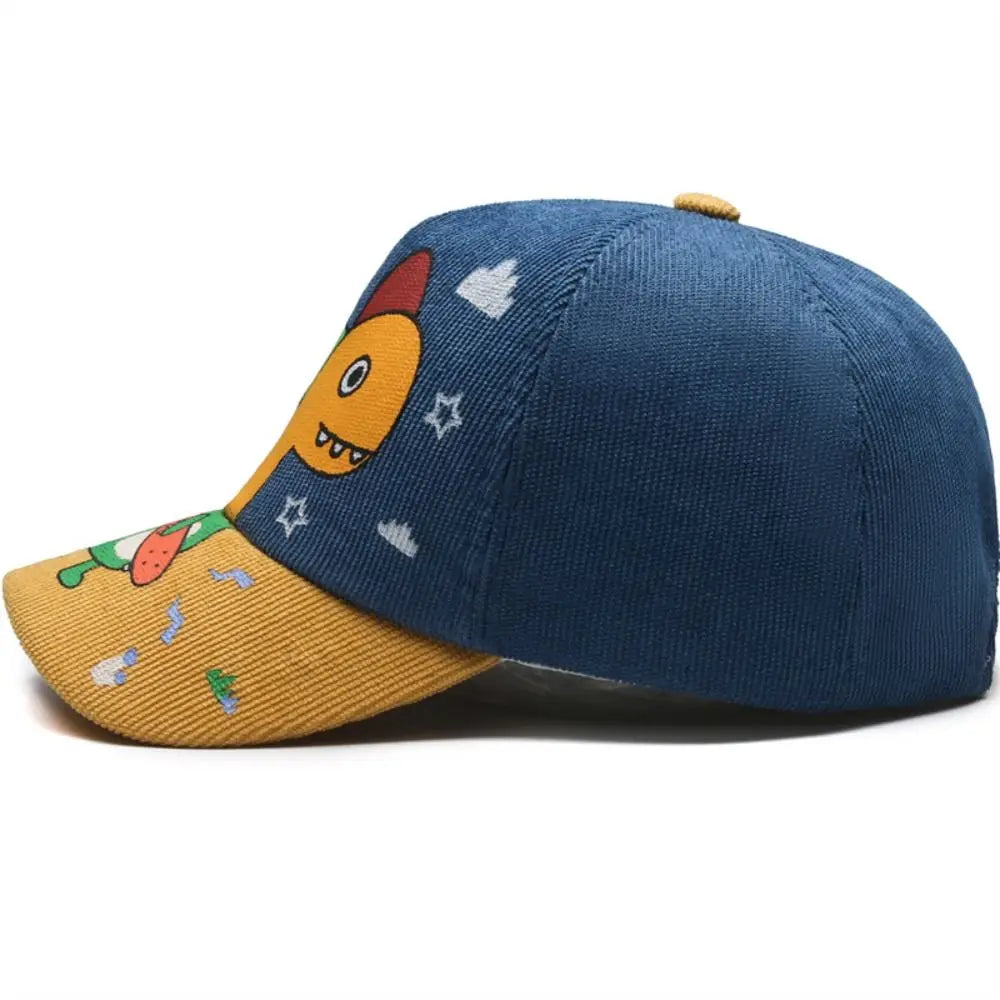 Racer Baby Dinosaur Corduroy Baseball Cap