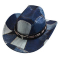Raging Bull Patchwork Denim Cowboy Hat