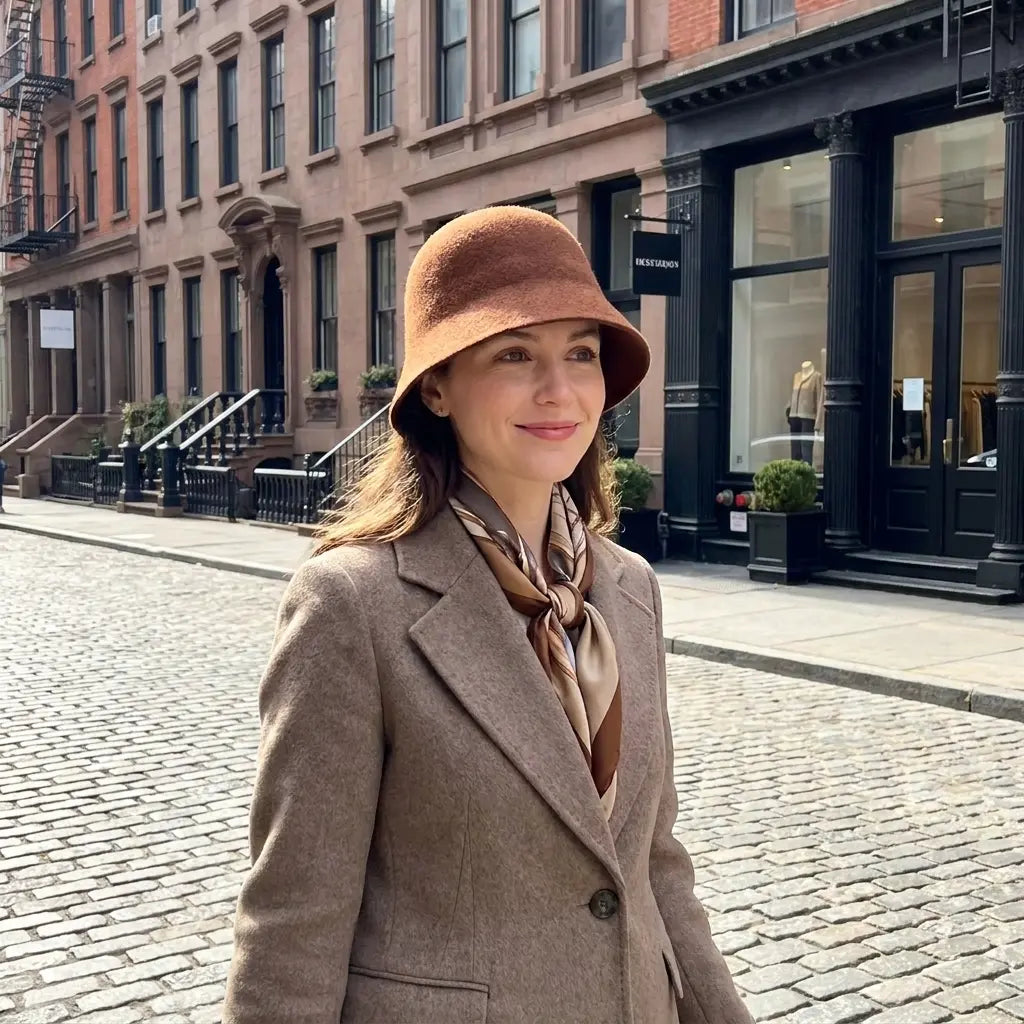 Reboux Women Retro Wool Cloche Hat