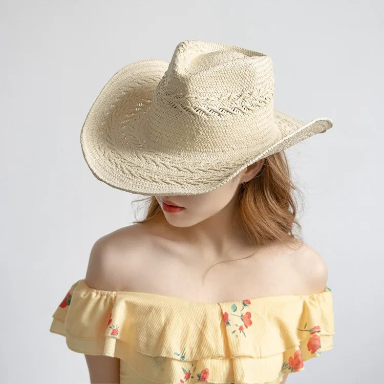 Recife Summer Handmade Straw Western Cowboy Hat