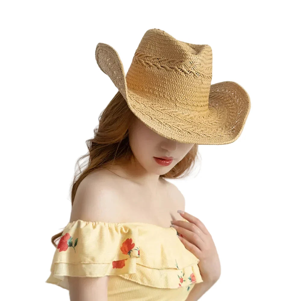 Recife Summer Handmade Straw Western Cowboy Hat