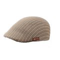 Recife Summer Striped Linen Flat Cap