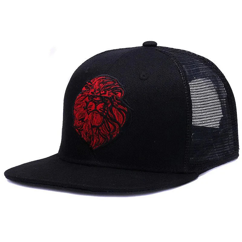 Red Lion Black Trucker Snapback Cap