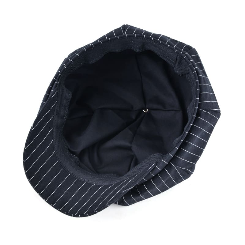 Reims Striped Newsboy Cap