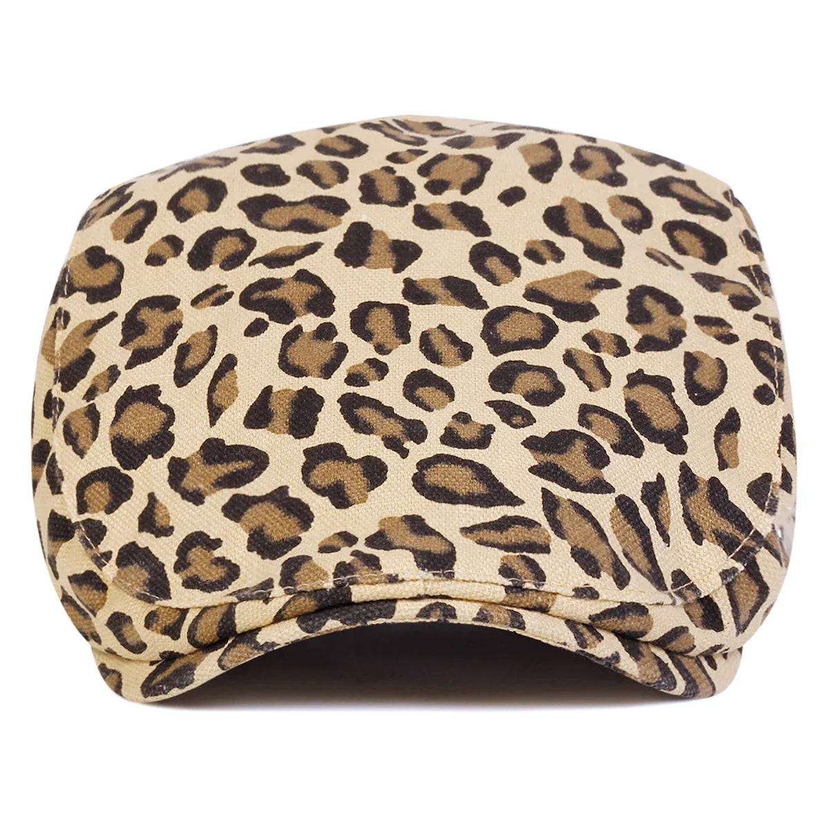Leopard Skin Print Flat Cap