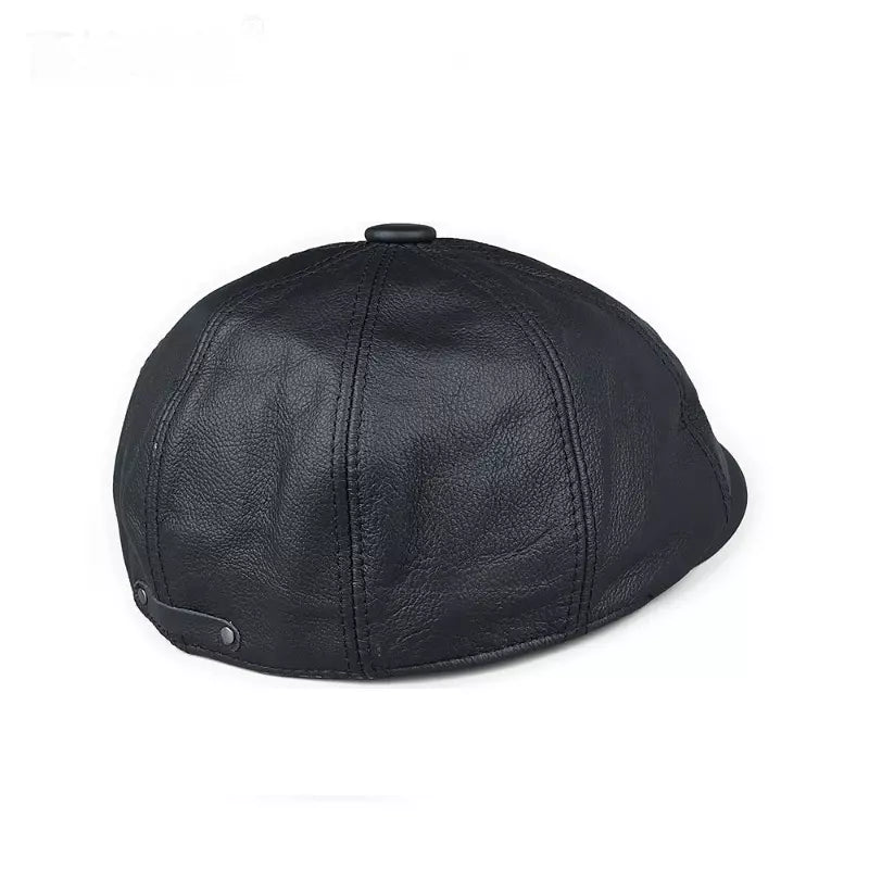 Rivette Genuine Leather Newsboy Cap