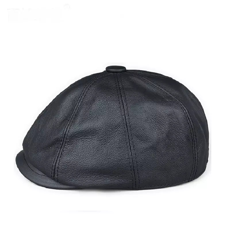 Rivette Genuine Leather Newsboy Cap