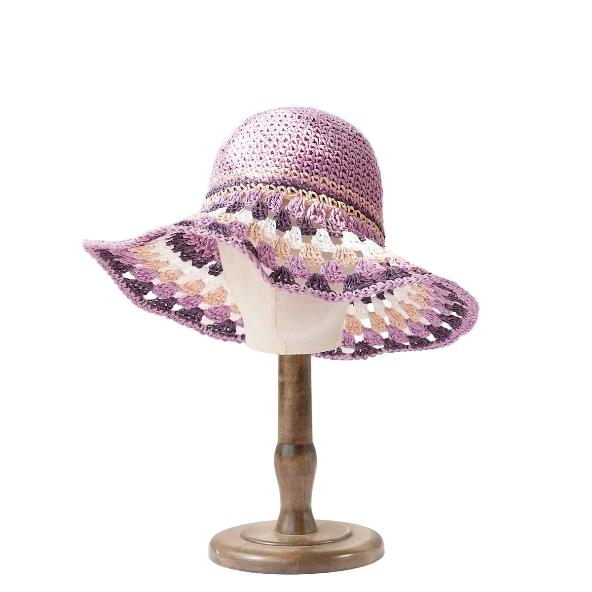Rocamadour Summer Knitted Straw Crochet Bucket Hat