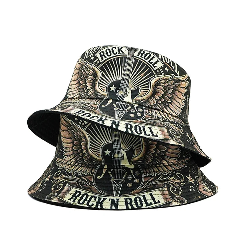 Rock'N Roll Will Never Die Reversible Bucket Hat