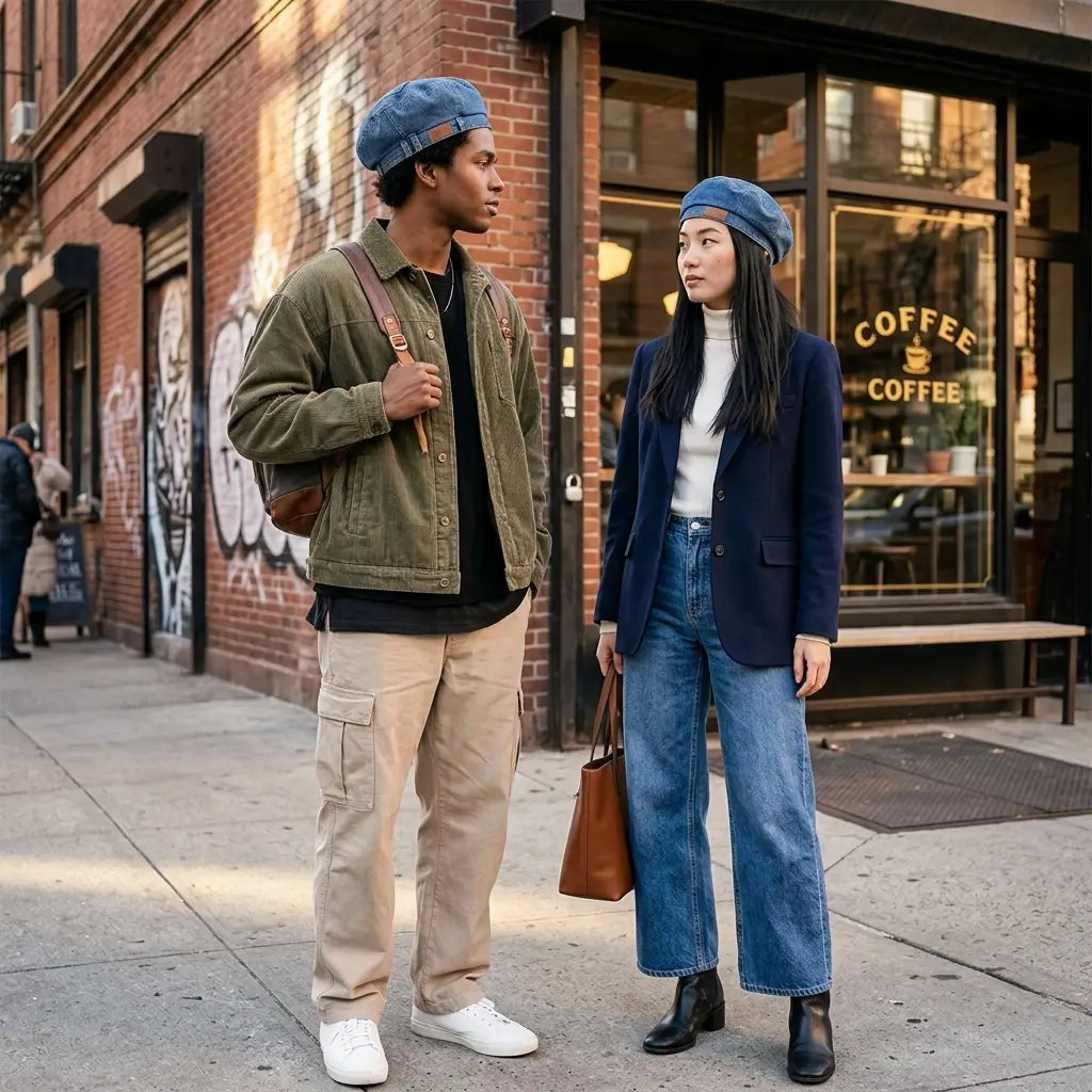 Ropewalks Vintage Denim Blue Beret