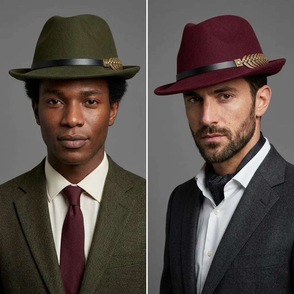 Rostock Metal Feather Trilby Hat