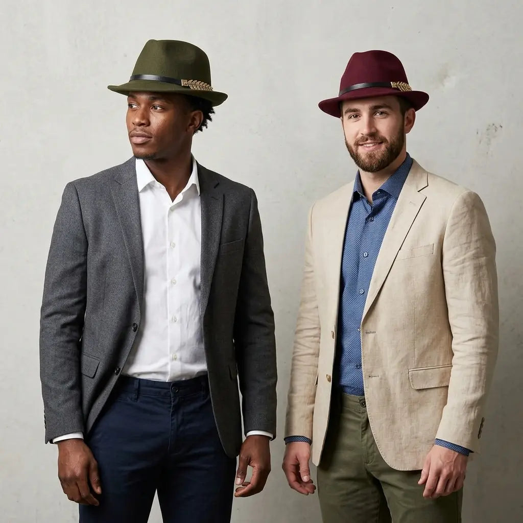Rostock Metal Feather Trilby Hat