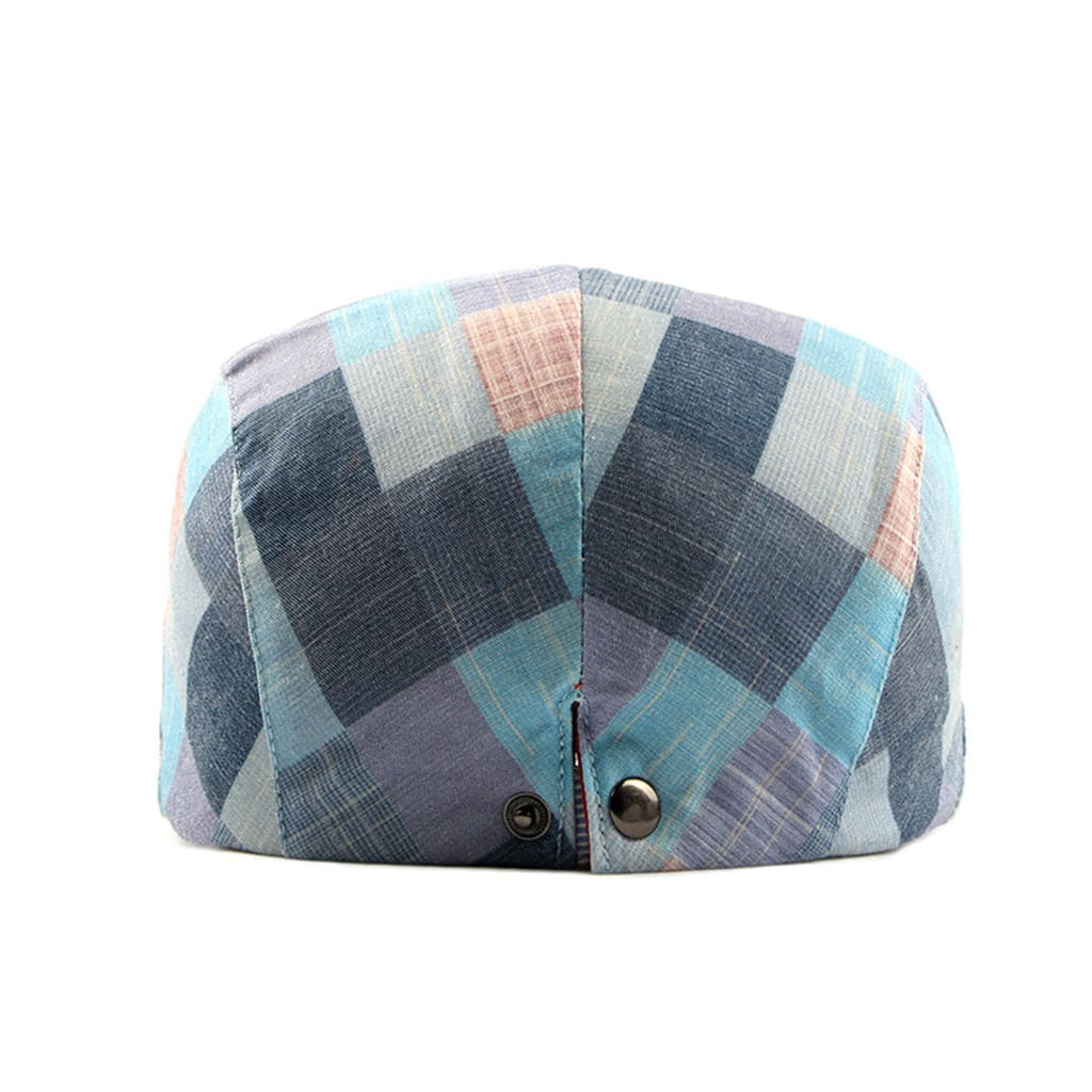 Royal Multicolor Plaid Flat Cap