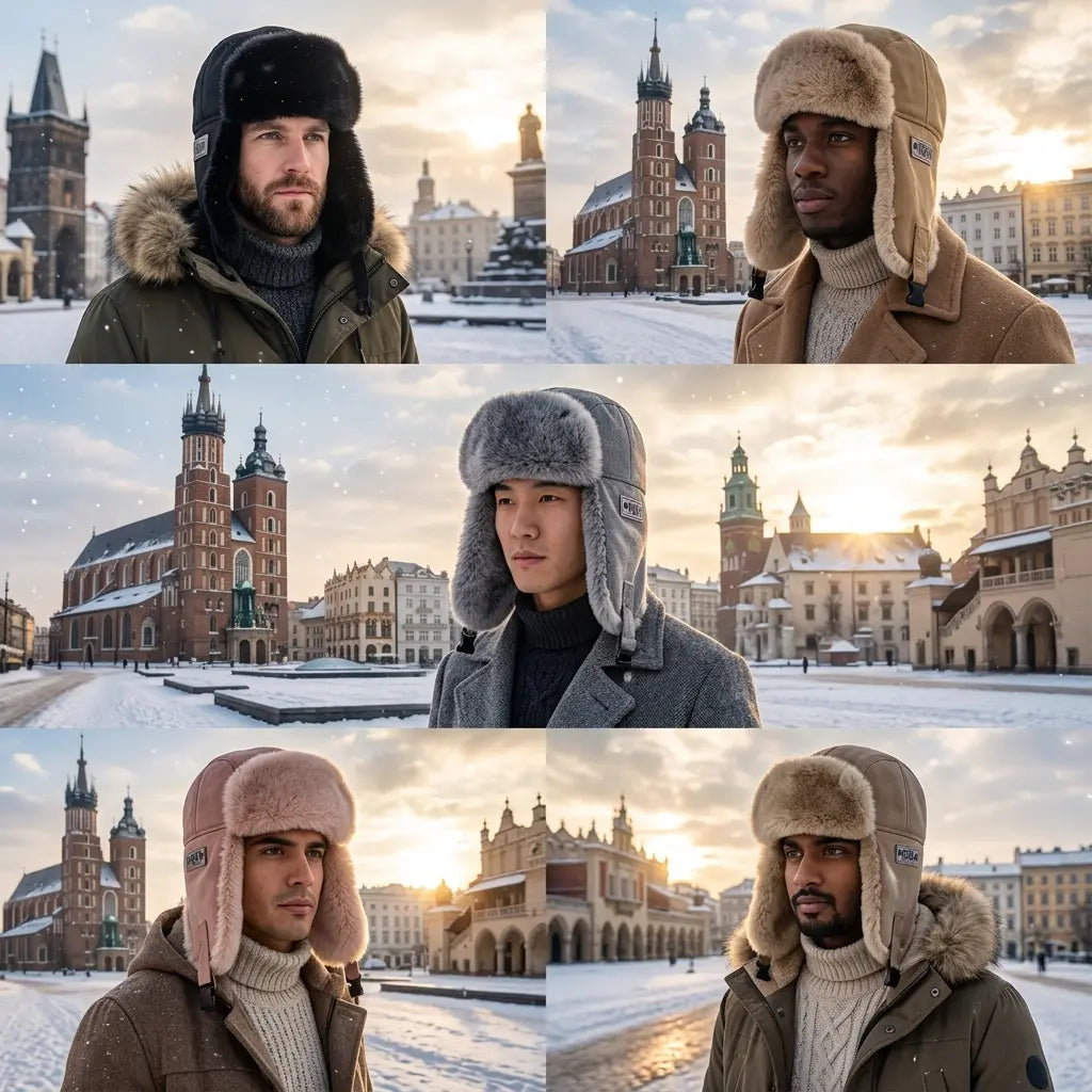 Russian Pilot Fur Winter Bomber Hat