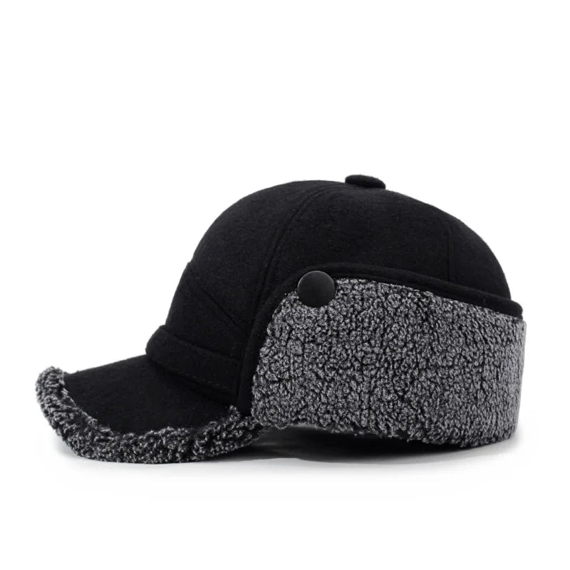 Saint Paul Winter Fur Earflaps Baseball Cap
