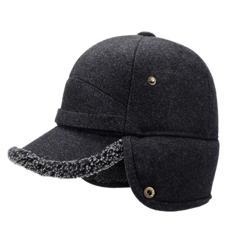 Saint Paul Winter Fur Earflaps Baseball Cap
