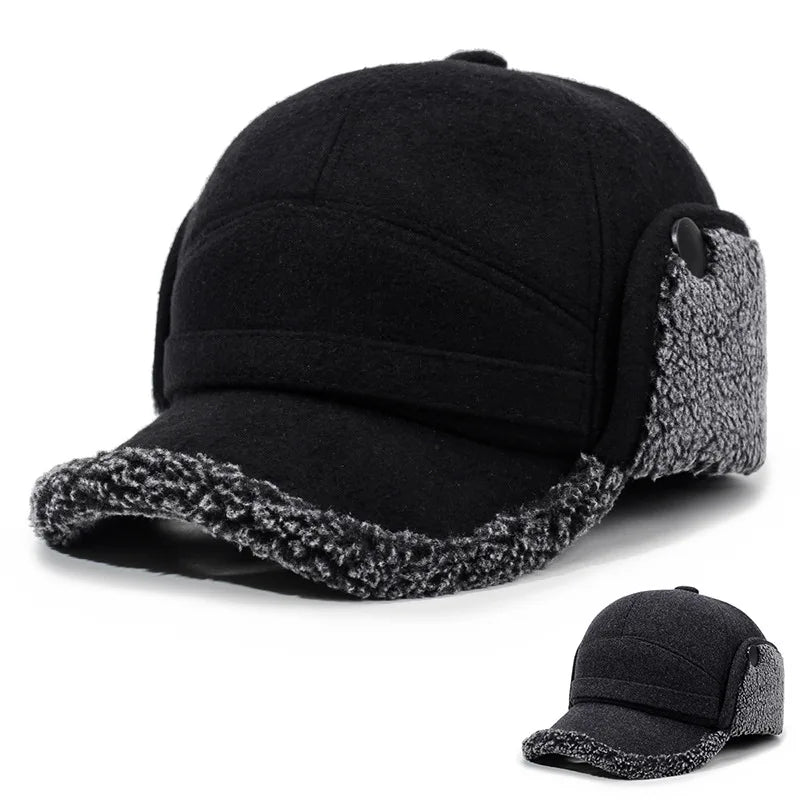 Saint Paul Winter Fur Earflaps Baseball Cap
