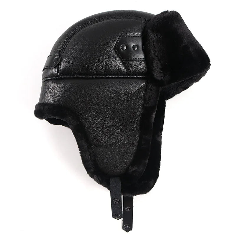 Saint Petersburg Leather Trapper Bomber Hat
