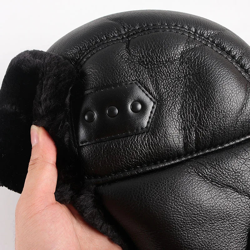 Saint Petersburg Leather Trapper Bomber Hat