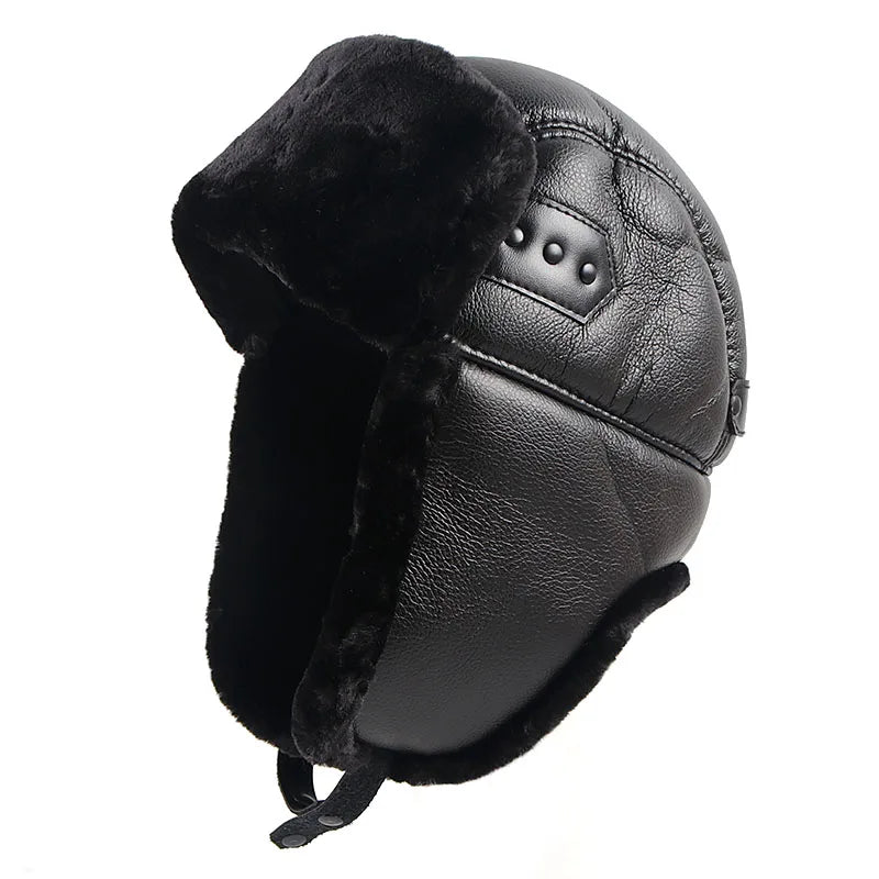 Saint Petersburg Leather Trapper Bomber Hat