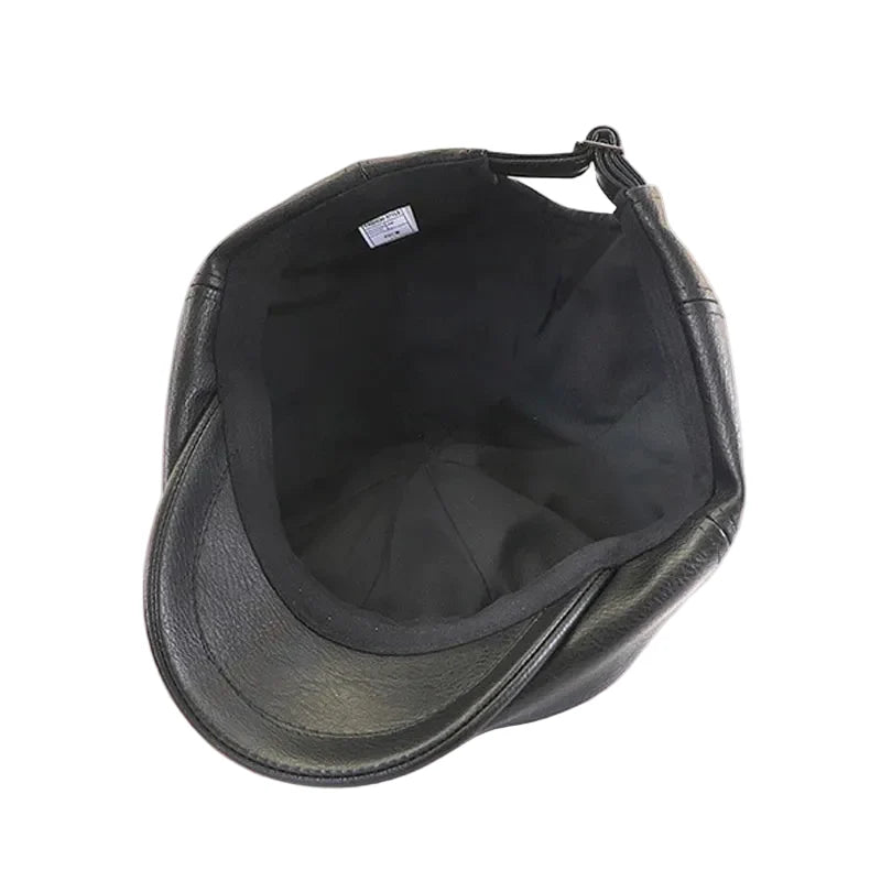 Salzsburg Vintage Leather Newsboy Cap