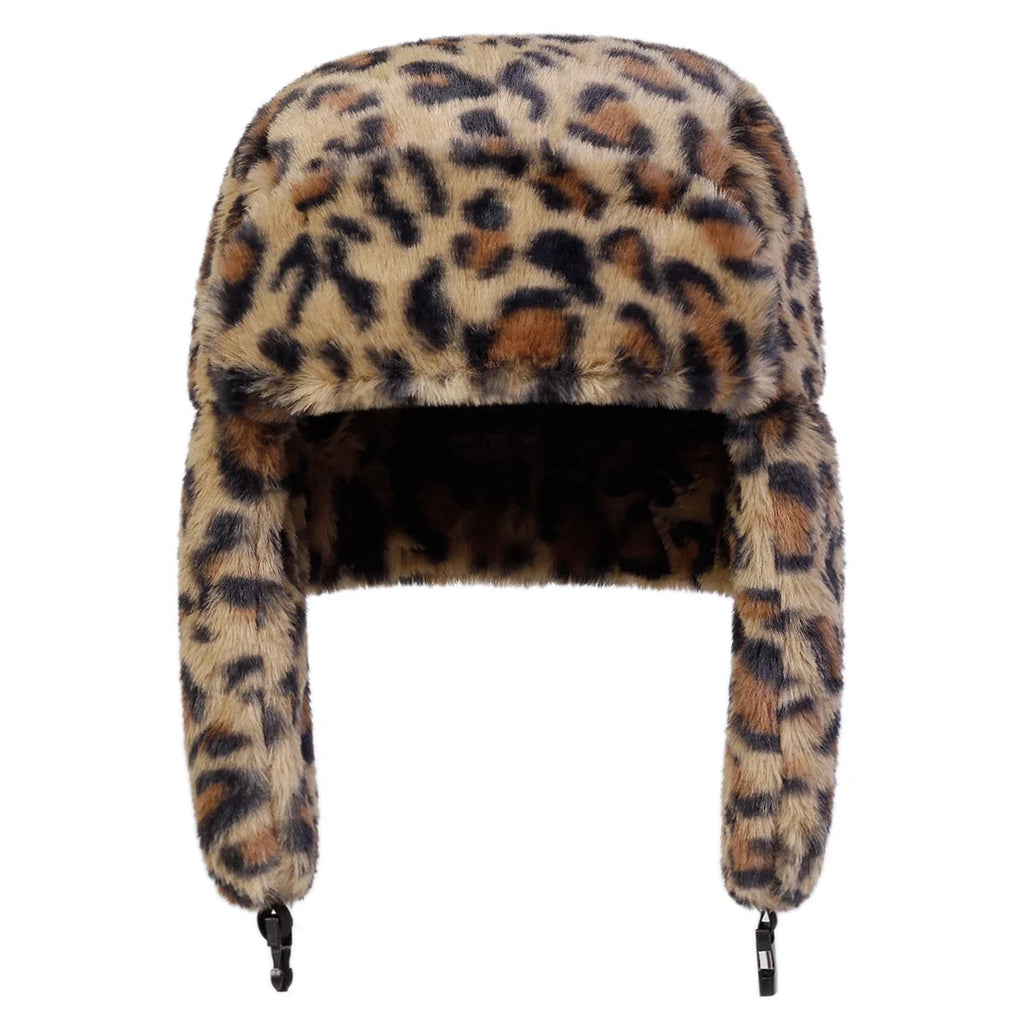 Savanna Leopard Print Winter Bomber Hat