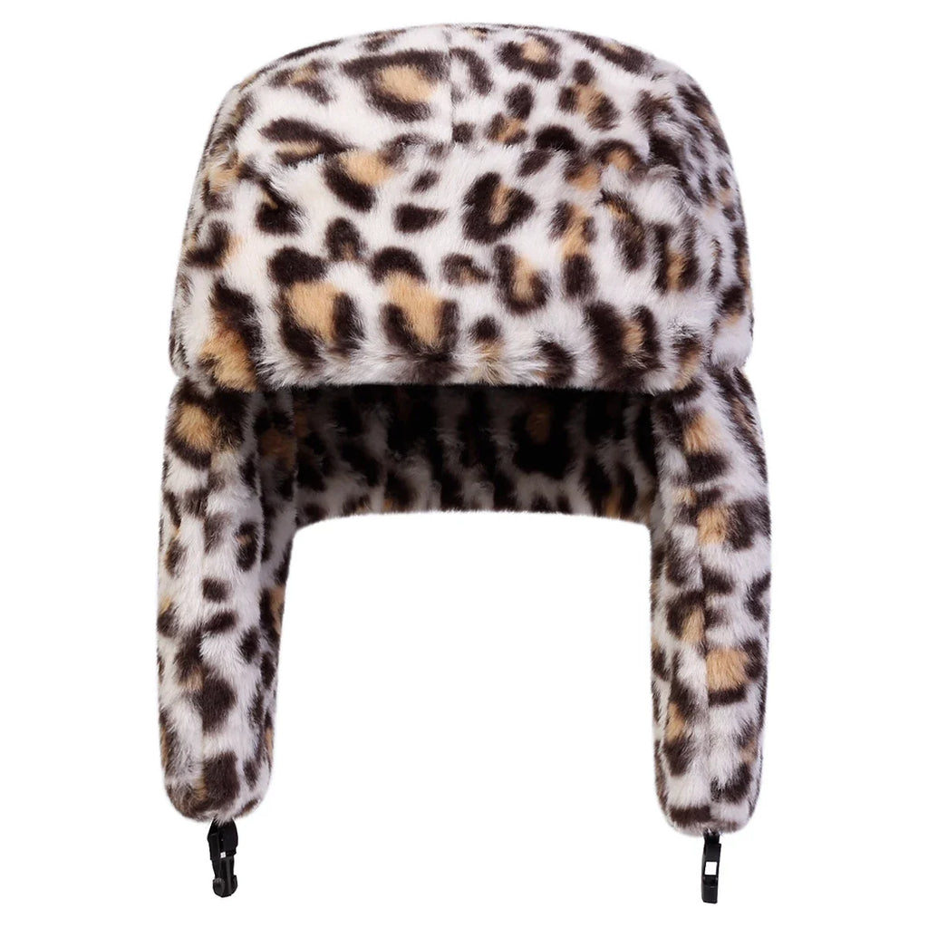 Savanna Leopard Print Winter Bomber Hat