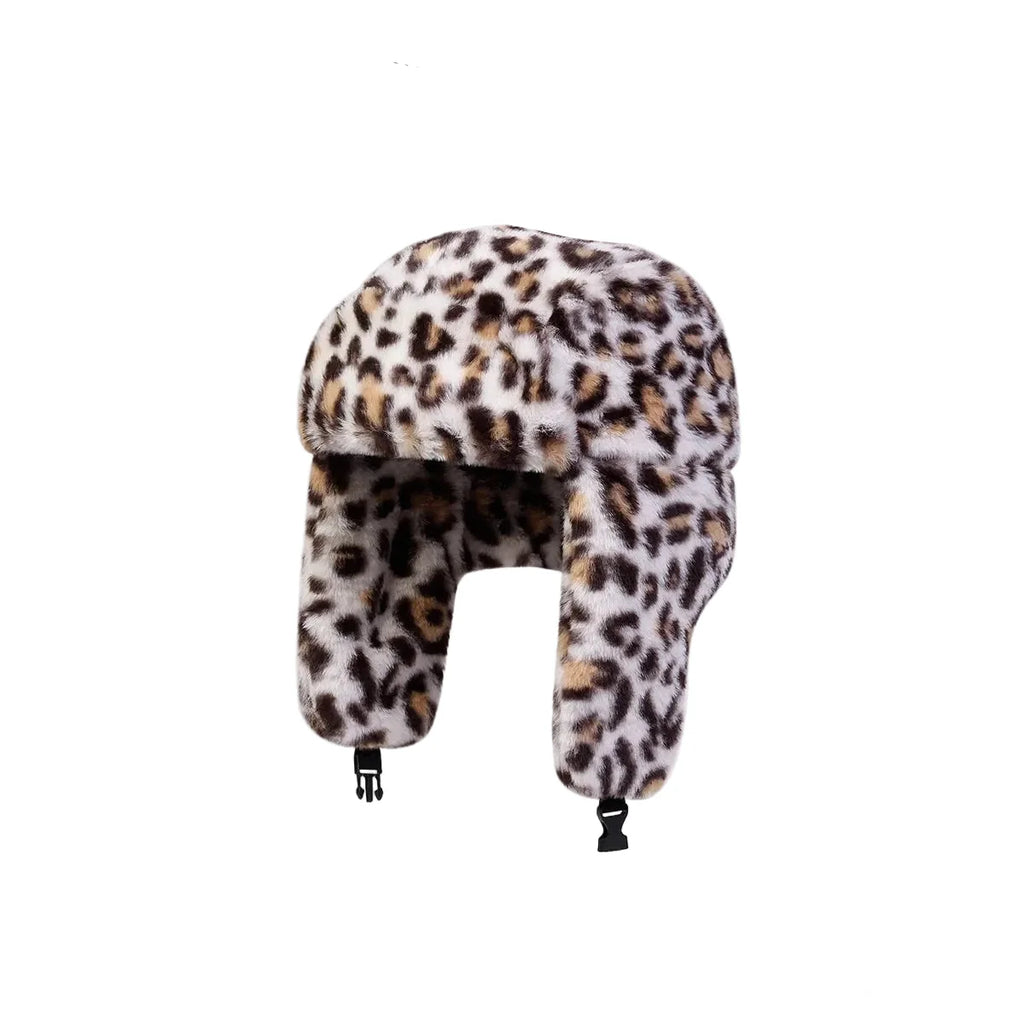 Savanna Leopard Print Winter Bomber Hat