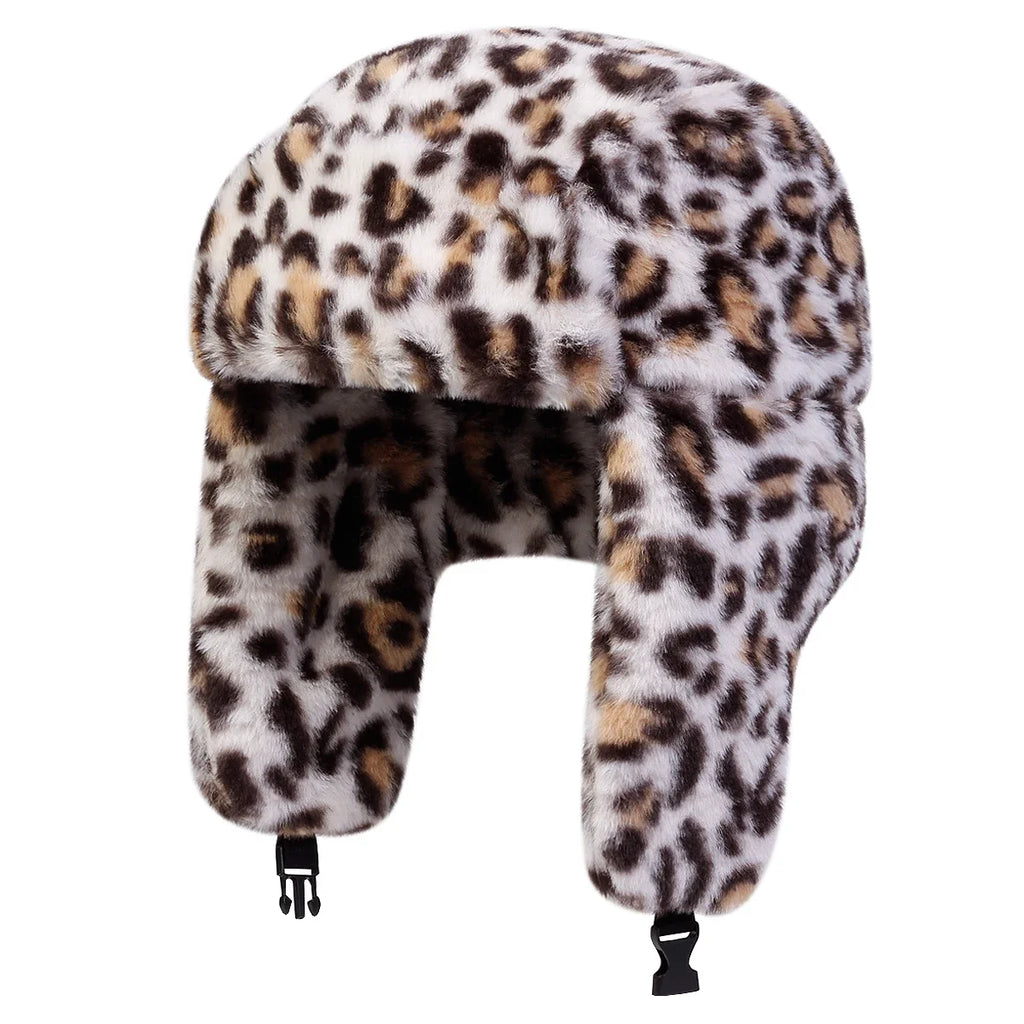 Savanna Leopard Print Winter Bomber Hat