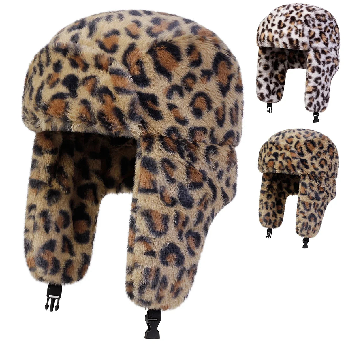 Savanna Leopard Print Winter Bomber Hat