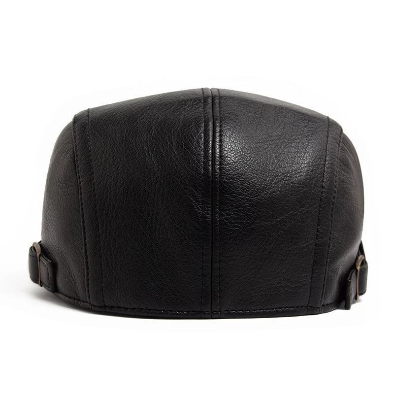 Scott Leather Flat Cap