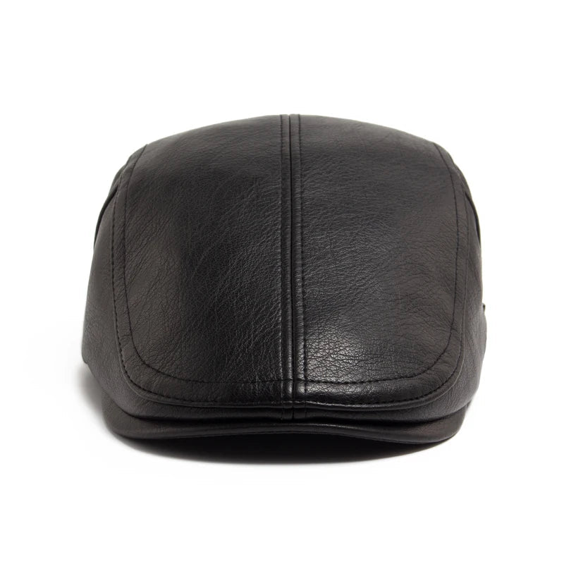 Scott Leather Flat Cap