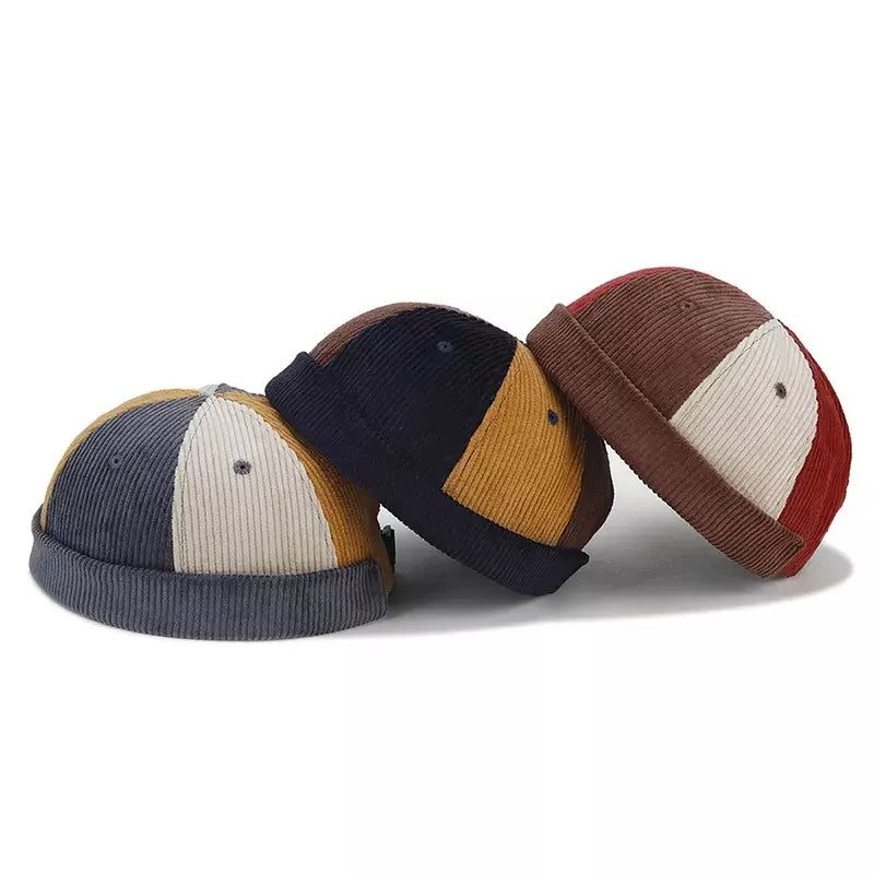 Seaford Patchwork Corduroy Docker Cap