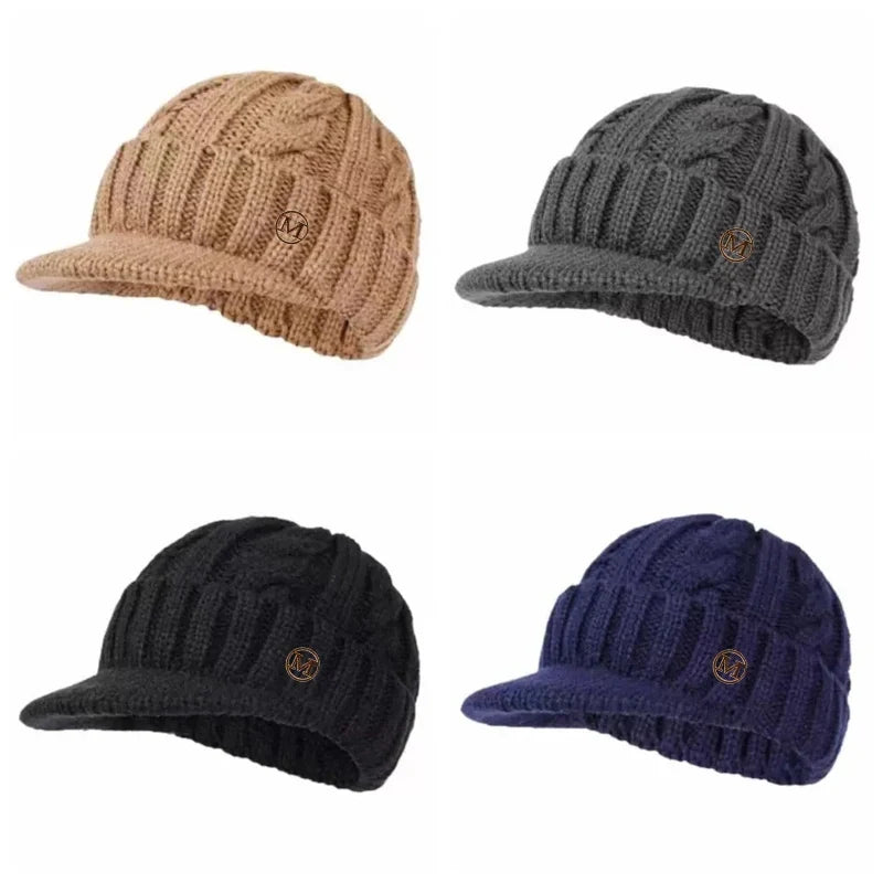 Seattle Winter Plush Knitted Visor Beanie